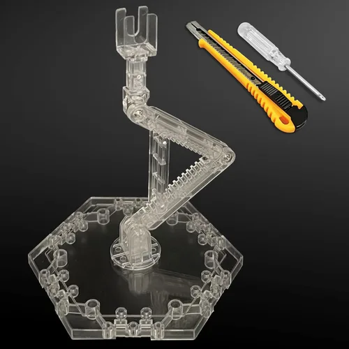 Hobby - Soporte de exhibición de base de acción, figura de acción Gundam compatible con modelos universales MG RG HG (1 juego transparente)
