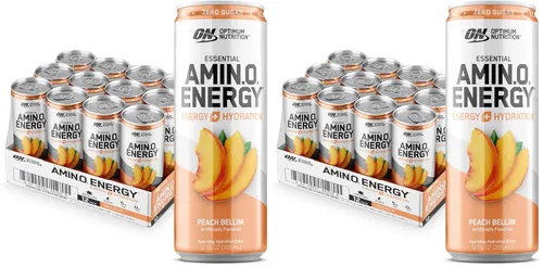 Vista 16 de Optimum Nutrition Amino Energy - Bebida de hidratación espumosa, electrolitos, cafeína, aminoácidos, BCAAs, sin azúcar, explosión de bayas, 12 onzas