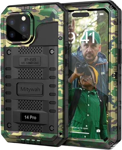 Vista 28 de Mitywah Funda impermeable compatible con iPhone 7 / iPhone 8, resistente y duradera, carcasa protectora de cuerpo completo, protección de pantalla