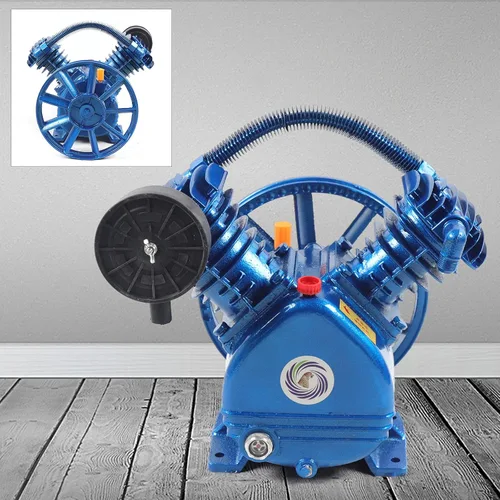 Vista 5 de Cabezal de bomba de compresor de aire 3HP/175psi, cabezal de compresor de aire neumático de 2.2KW, cabezal de cilindro de aluminio, cabezal