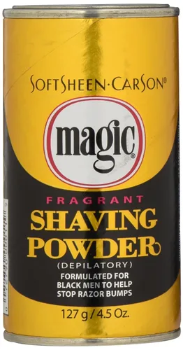 SoftSheen-Carson Magic Afeitado sin Navaja para Hombres, Polvo de Afeitar Mágico con Fragancia, Barbas de Textura Áspera, Formulado para Hombres