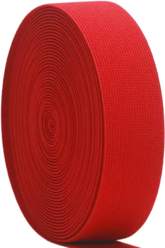 Vista 11 de Banda elástica de punto negro de 1-1/2 pulgadas, 10 yardas, 1.496 in, tejido de sarga de doble cara, correas elásticas pesadas, banda elástica