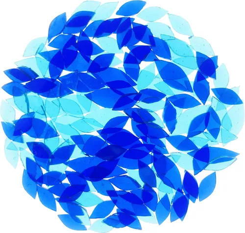 Vista 8 de Allazone Azulejos de mosaico de 3 formas, piezas de vidrio de mosaico de colores mezclados para manualidades, decoración del hogar, platos, marcos