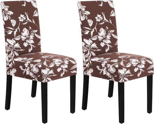 Vista 41 de H.VERSAILTEX - Fundas de terciopelo para sillas de comedor, juego de 2 fundas elásticas para sillas de comedor, fundas protectoras para sillas