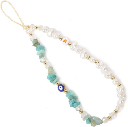 Vista 15 de Correa con dije para teléfono contra el mal de ojo, cordón para teléfono celular, dijes para teléfono, correa con cuentas para teléfono, cordón