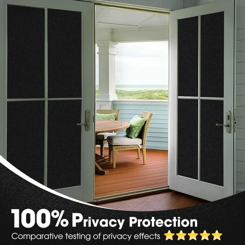 Vista 9 de Coavas Película opaca para ventana, adherencia estática 100% bloqueo UV, película de privacidad para ventana, oscurecimiento de habitación, película