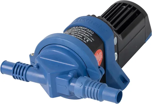 Bomba de inodoro Whale Gulper para tanque de retención - Descarga eléctrica/bombeo - Caudal de 4.6 GPM - 12V/24V