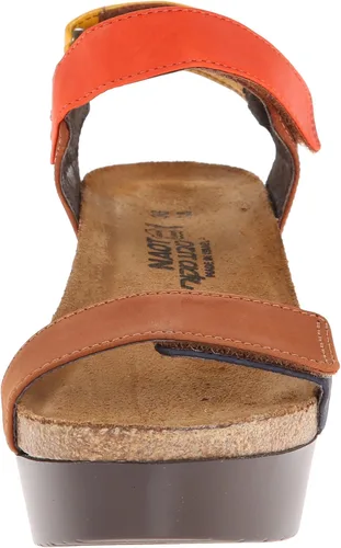 Vista 2 de Naot Sandalia Miracle Wedge para mujer Gris Lagarto Multi piel
