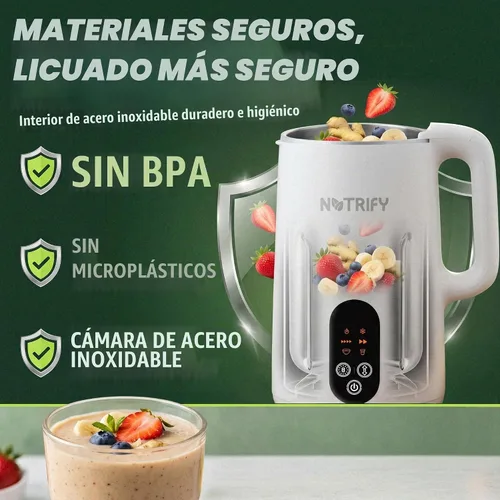 Vista 5 de Nutrify - Licuadora de 34 onzas para cocina, profesional, interior de acero