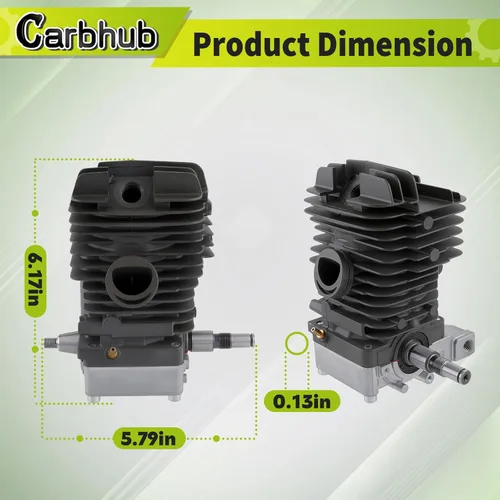 Vista 5 de Carbhub Conjunto de pistón de cilindro de 1.929 in para motosierra Stihl MS390 MS290 MS310 029 039 Reemplazar 1127 020 1216