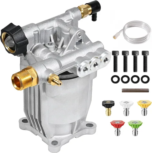 Vista 8 de YAMATIC Bomba de lavado a presión horizontal con eje de 3/4 pulgadas 3000 PSI @ 2.5 GPM Bomba de repuesto para lavadora eléctrica Compatible