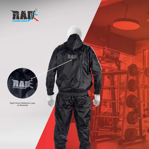 Vista 4 de RAD Traje de sauna para hombres y mujeres para pérdida de peso - Trajes de sudor para ejercicio con capucha - Traje quemador de grasa - Aumenta