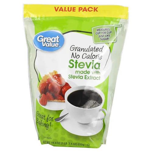 Vista 4 de Great Value Edulcorante granulado sin calorías, bolsa resellable de 19.4 onzas (paquete de 2)