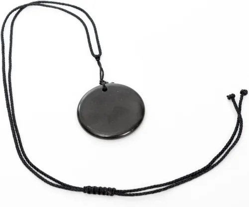 Vista 5 de Colgante de Shungite con piedra de protección EMF curativa para chakra y equilibrio energético, talla única , Piedra