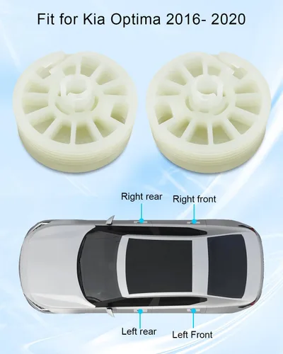 Vista 2 de 2 piezas de carrete de engranaje de tambor regulador de elevalunas compatible con Kia Optima 2016 2017 2018 2019 2020, reemplaza 82481D4000