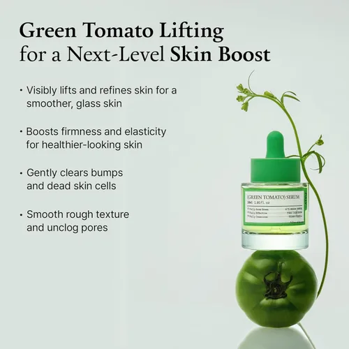 Vista 3 de FULLY Suero de tomate verde, apriete de poros con 67% de extracto de tomate verde, vitamina C y PHA, refuerzo de elastciudad e hidratación