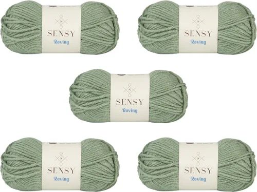 Vista 71 de Sensy Roving - Ovillo de lana multicolor, 3.5 onzas, 132 yardas, calibre 5, voluminoso (otoño)