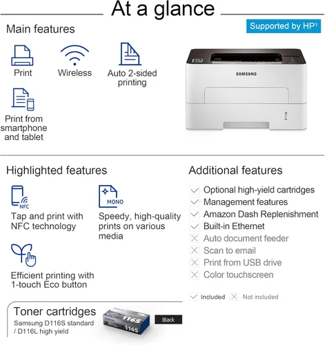Vista 6 de Impresora monocromática inalámbrica (SL-M2835DW/XAA), de la marca Samsung