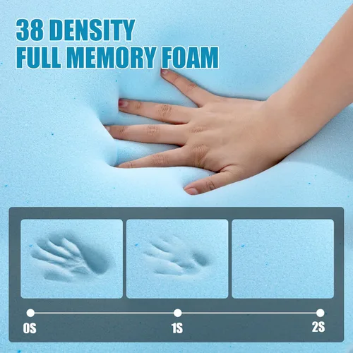 Vista 5 de HOMBYS Almohada de rodilla de espuma viscoelástica para dormir de lado, almohada de piernas para rodilla, separa las rodillas para la alineación