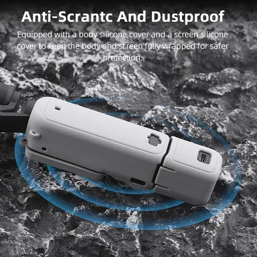 Vista 5 de Funda protectora de silicona para DJI Osmo Pocket 3 Funda de silicona Funda protectora Handheld Gimbal Action Camera Accesorios (negro)