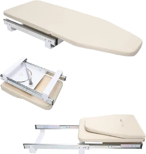 Vista 9 de Tabla de planchar plegable retráctil, tabla de planchar retráctil para armario, estación de planchado plegable para ocultar la tabla de planchar