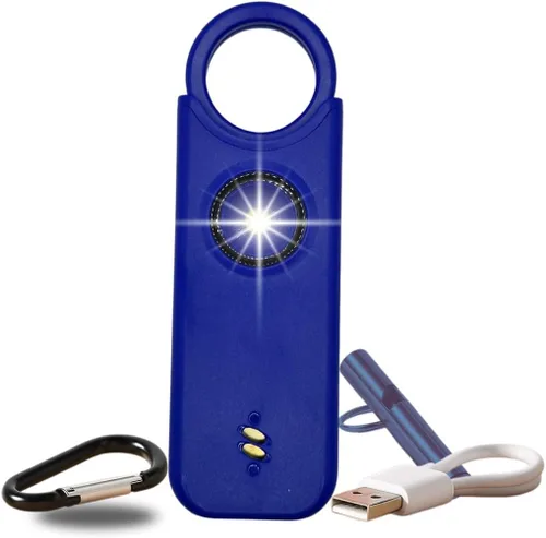 Vista 11 de VOLTEK Personal Safety Alarm + Whistle Set for Women - Extra Loud 135 dB, LED Strobe Light, USB-C Rechargeable, Intrusion Mode (Doors, Windows)