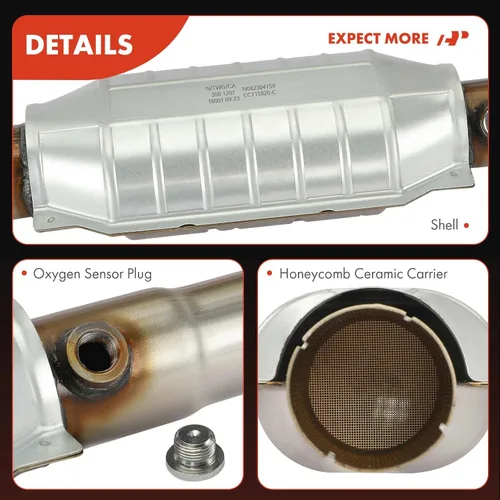 Vista 8 de A-Premium Convertidor catalítico de ajuste directo compatible con Jeep ZJ Series Grand Cherokee 1996-1998, XJ Series Cherokee 1996-2000, 2.5L 4.0L