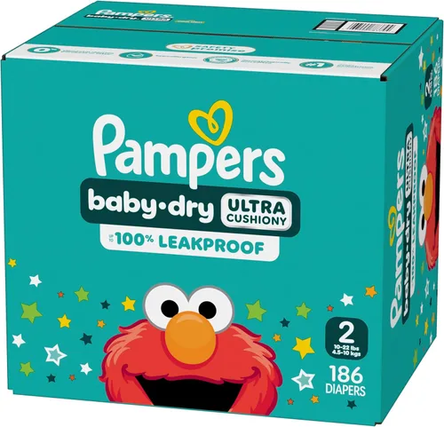 Vista 12 de Pañales Pampers Baby Dry - Talla 2, 186 unidades, pañal desechable absorbente para bebé (el empaque puede variar)