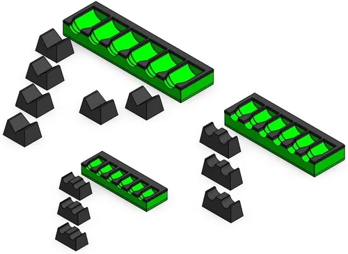 Vista 20 de MagAttach Organizadores de Extensión de Dados (1/2", Negro/Negro)