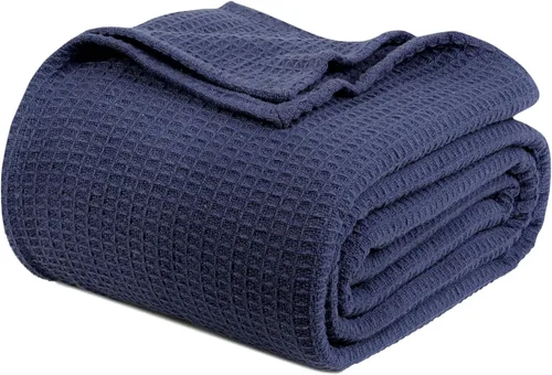 Vista 12 de De algodón- Cobija de 100 % algodón de alta calidad suave y térmica - envuélvete en estas cobijas de algodón súper suave y acogedoras - perfectas
