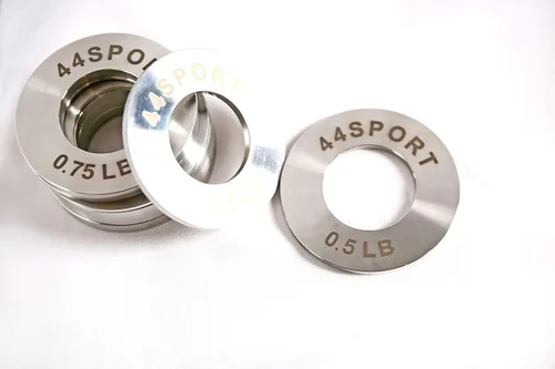 Vista 3 de 44SPORT - Placas de acero fraccionadas olímpicas - Par de pesos de 1/4, 1/2, 3/4, 1 libra (8 en total)