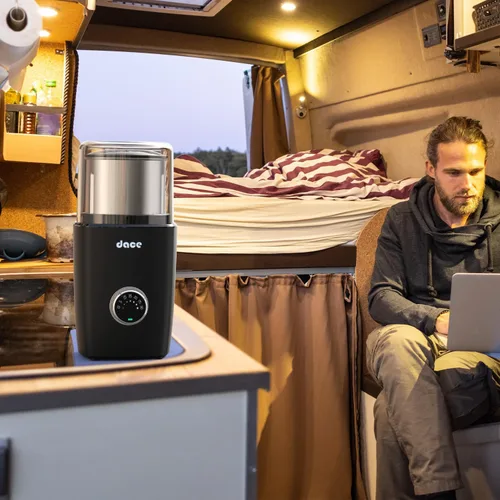 Vista 2 de Dace Molinillo inalámbrico de café seco y especias con perilla de sincronización y cuenco de molienda extraíble Molinillo de especias de café