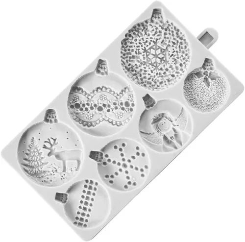 Vista 3 de ZHUOJIE Bolas de Navidad Bola de nieve Molde de silicona Fondant Cake Decorating Mold Sugarcraft Chocolate Baking Tool para pasteles Forma de goma