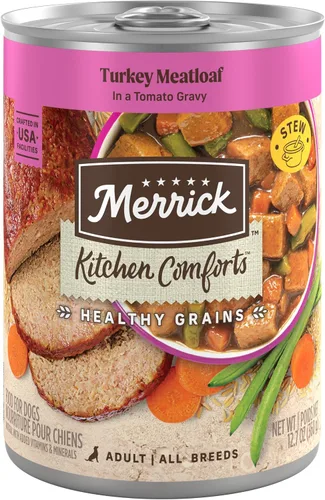 Vista 14 de Merrick - Kitchen Comforts - Comida húmeda para perros: salsa, trozos de carne de res, guisado de carne con arroz y arroz integral, con granos, (12)