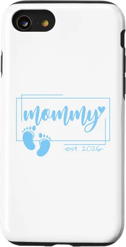 Vista 18 de Mommy Est 2026 Pregnancy Announcement Baby Boy Reveal Case for iPhone 17