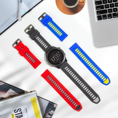 Vista 7 de Baaletc Compatible con las correas de reloj Garmin Forerunner 965, correa deportiva de silicona suave de repuesto para Garmin Forerunner 965 Band