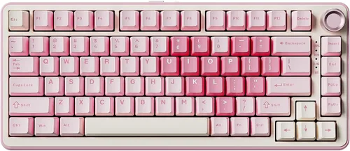 Vista 12 de YUNZII Teclado mecánico inalámbrico B75 PRO, diseño del 75% con perilla, estructura personalizada de junta de intercambio rápido, interruptores