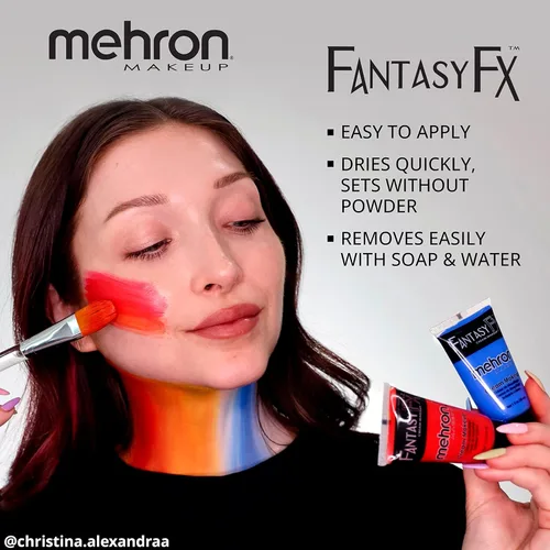 Vista 4 de Mehron Makeup Fantasy FX Pintura facial y corporal a base de agua (1 onza) (rojo)