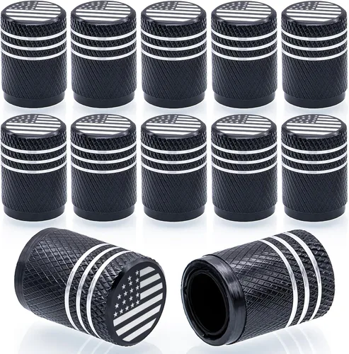 Vista 28 de 4 piezas tapones de vástago de válvula de neumático en forma de dados, cubiertas universales de vástago de válvula de neumático a prueba de polvo