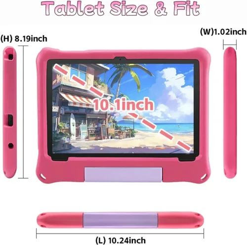 Vista 9 de Tabletas Android 15 – Tableta para niños de 10 pulgadas con funda, Octa-Core, 8 GB+64 GB de almacenamiento (expandible a 1 TB), cámara dual