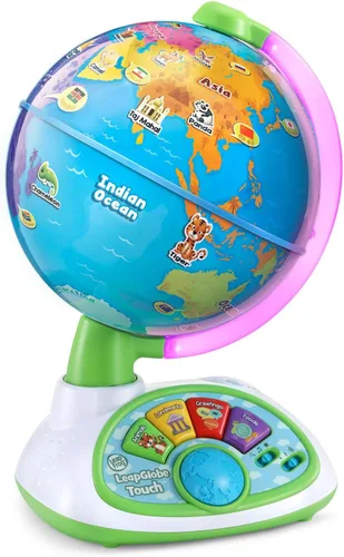 Vista 4 de LeapFrog LeapGlobe - Globo electrónico interactivo iluminado y táctil para niños, juguete de exploración para edades de 3 años en adelante