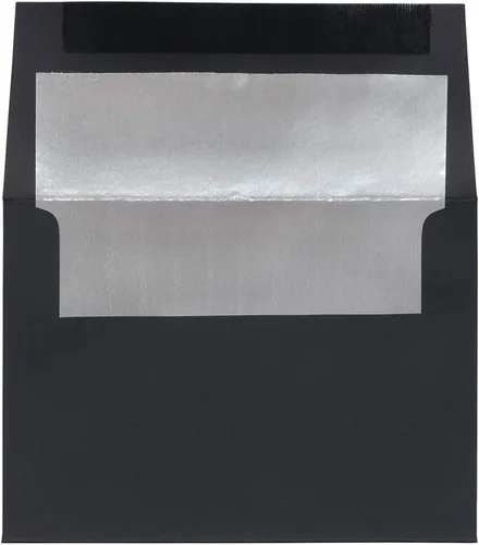 Vista 30 de JAM PAPER Sobres de invitación de papel aluminio A2 - 4 3/8 x 5 3/4 - Blanco con rojo - 50