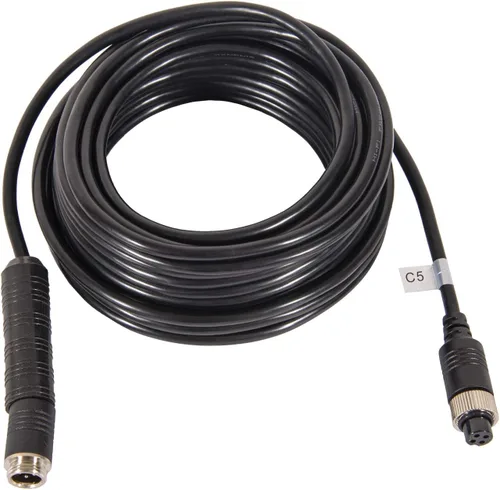 Vista 2 de DALLUX Cable de cámara de respaldo de 4 pines, cable de extensión de aviación de energía de video para vehículo, automóvil, cámper, autobús