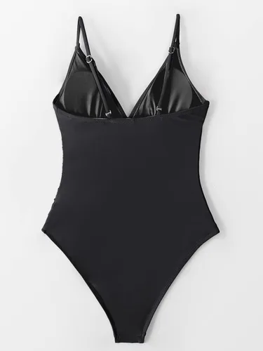 Vista 5 de CUPSHE - Traje de baño de una pieza para mujer, con control de abdomen y cuello en V