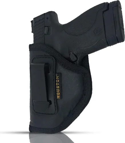 IWB Gun Holster by Houston Gun Holsters - ECO Leather Concealed Carry Soft Material - Fits Glock 26/27/33, Shield, XDS, Taurus 709, Taurus Pro C,