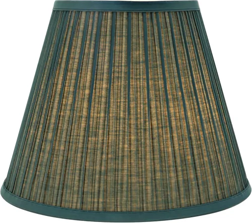 Vista 2 de Aspen Creative 33053, pantalla para lámpara de araña de transición Empire de tapa dura, plegada en color verde oscuro de hongo, 17,8 cm de parte