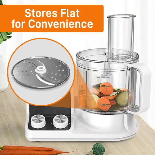 Vista 4 de NutriChef Disco de corte y trituración para procesador de alimentos, acero inoxidable, compatible con NCFP8, desmontable y extraíble, apto