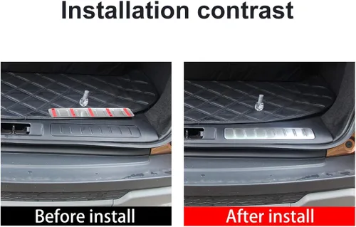 Vista 2 de YIWANG 304 acero inoxidable interior parachoques trasero puerta umbral placa de desgaste 2 unids para Land Rover Range Rover Evoque 2012-2019 Auto