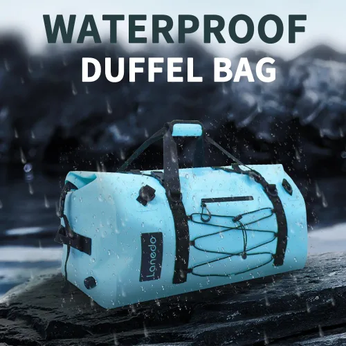 Vista 2 de 80L Dry Bag Large Waterproof Bag Roll-Top Heavy Duty Fishing Duffel Bag with Durable Straps & Handles for Kayaking Paddle boarding Boating Rafting